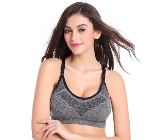 Women Shockproof Sport Bras Professional Yoga Shirts Tops, Seamless Sports Fitness Yoga Running Vest Tank Tops - Image 5