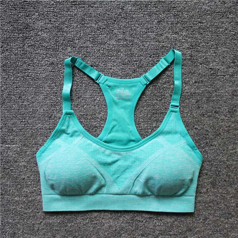 Women Shockproof Sport Bras Professional Yoga Shirts Tops, Seamless Sports Fitness Yoga Running Vest Tank Tops - Image 3